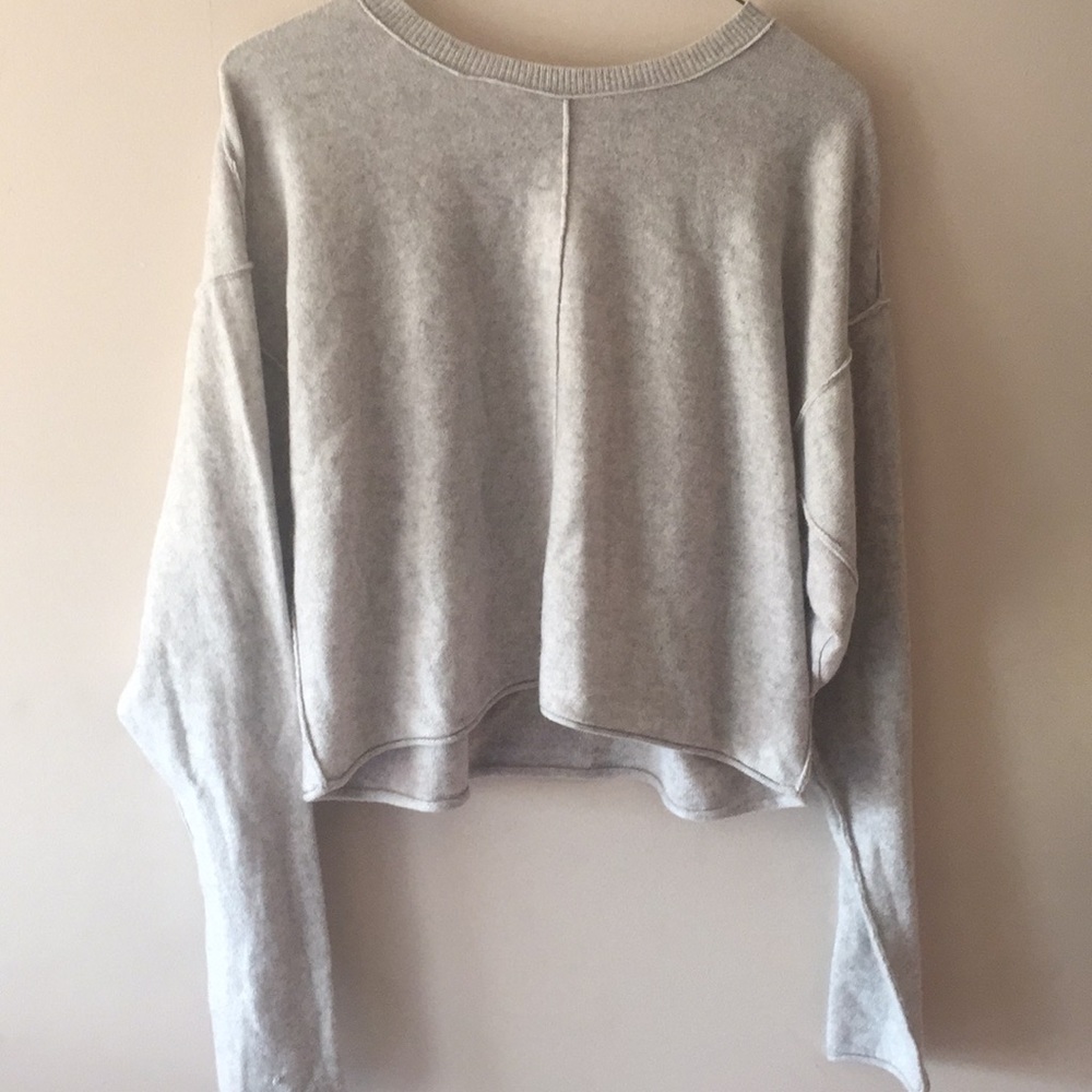 UO Grey Cropped Sweater